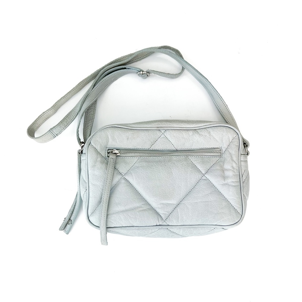 Day & Mood Abana Quilted Leather Crossbody Purse light Blue